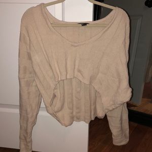Cropped Cream Sweater